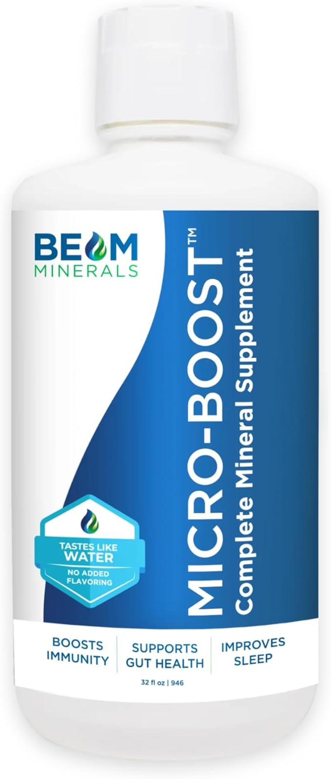 Beam Minerals Micro-Boost Humic Mineral Blend | Plant-Based Multi Minerals Supplement & Electrolytes Liquid | 32 fl Oz