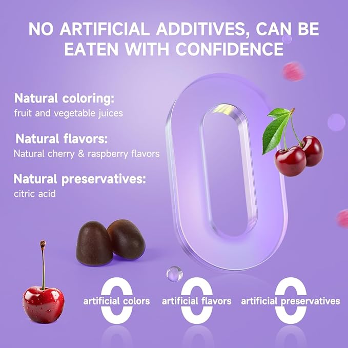 Non-Melatonin Sleep Aid Gummies - Fall Asleep Faster with L-Theanine, Magnesium & Herbal Blend, 60 Vegan Gummies for Adults, Reduces Nighttime Overthinking