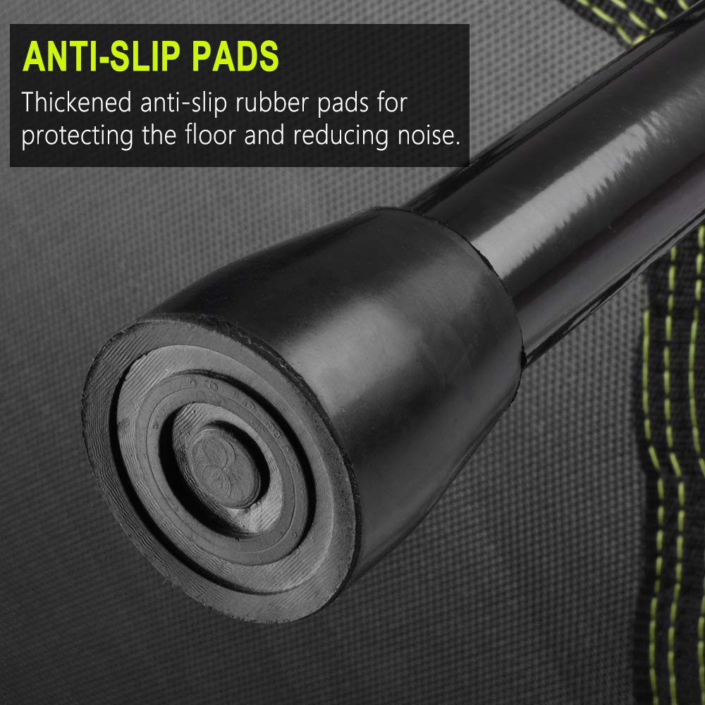 ONETWOFIT 51" Silent Trampoline with Adjustable Handle Bar, Fitness Trampoline Bungee Rebounder Jumping Cardio Trainer Workout for Adults…