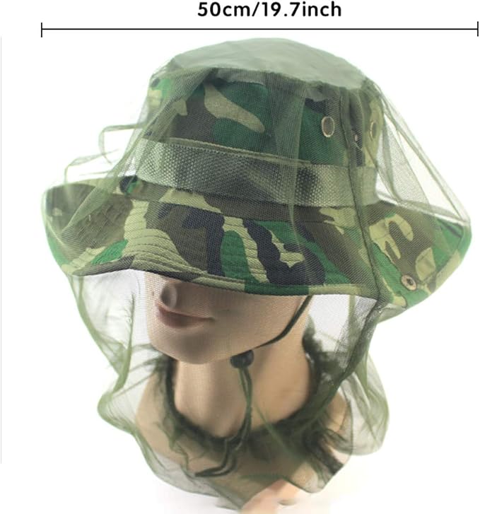 6Pcs Premium Head Net Face Mesh with Extra Fine Holes, Mosquito Hat Mask Head Cover for Camping Hiking Fishing Protecting from Insect Bug Bee Mosquito Gnats