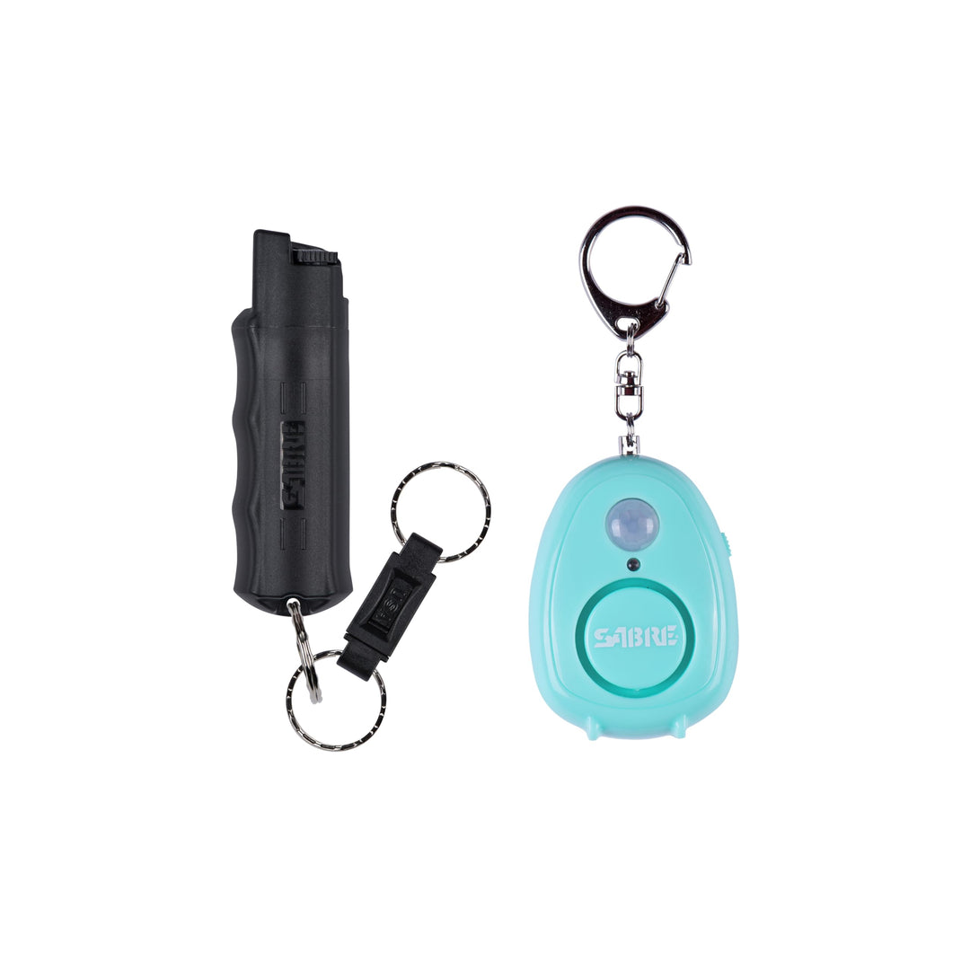 SABRE Pepper Spray, Quick Release Keychain for Easy Carry and Fast Access, Finger Grip for More Accurate and Faster Aim, Maximum Police Strength OC Spray, 0.54 fl oz, Secure and Easy to Use Safety
