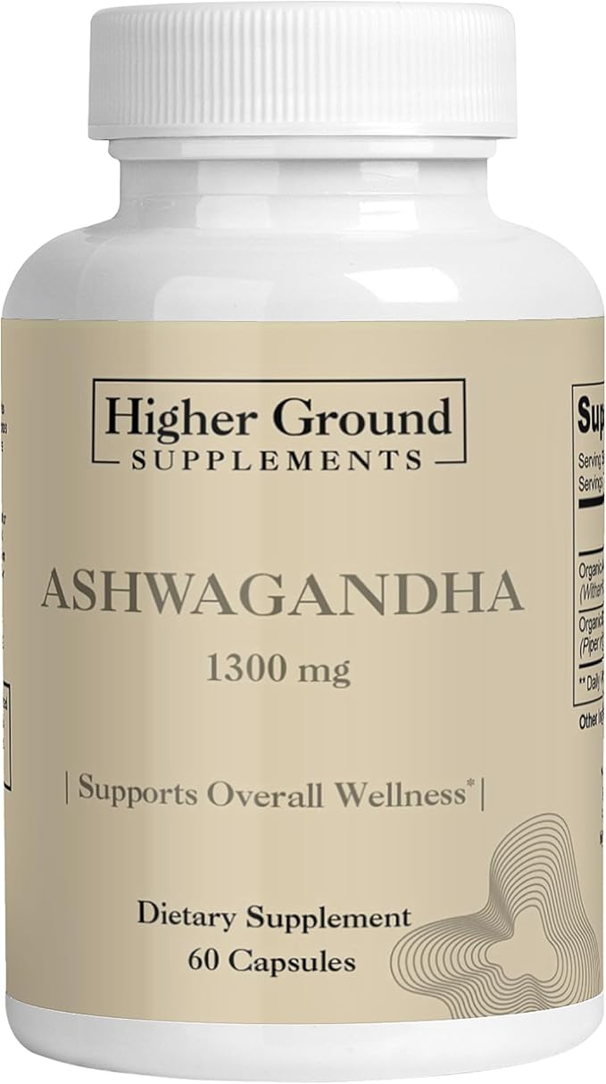 Ashwagandha with Black Pepper | Herbal Supplement for Stress Relief, Mood Enhancement, Immune System, Cognitive Function, Hormone Regulation | Cholesterol Levels | Non-GMO | Gluten-Free | 60 Capsules