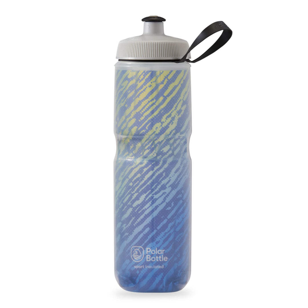 Polar Bottle – Sport Insulated 24oz Nimbus, Moonlight Blue & Gold – Leak Proof Water Bottles Keep Water Cooler 2x Longer than a Regular Reusable Water Bottle