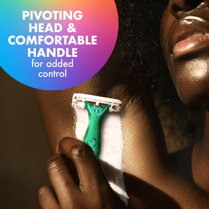 BIC Soleil Simply Sensitive Women's Disposable 3 Blade Razors, Soothing Moisture Strip, 5-Count Pack