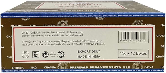 Palo Santo Incense Sticks and Incense Stick Holder Bundle Insence Insense Satya Incense