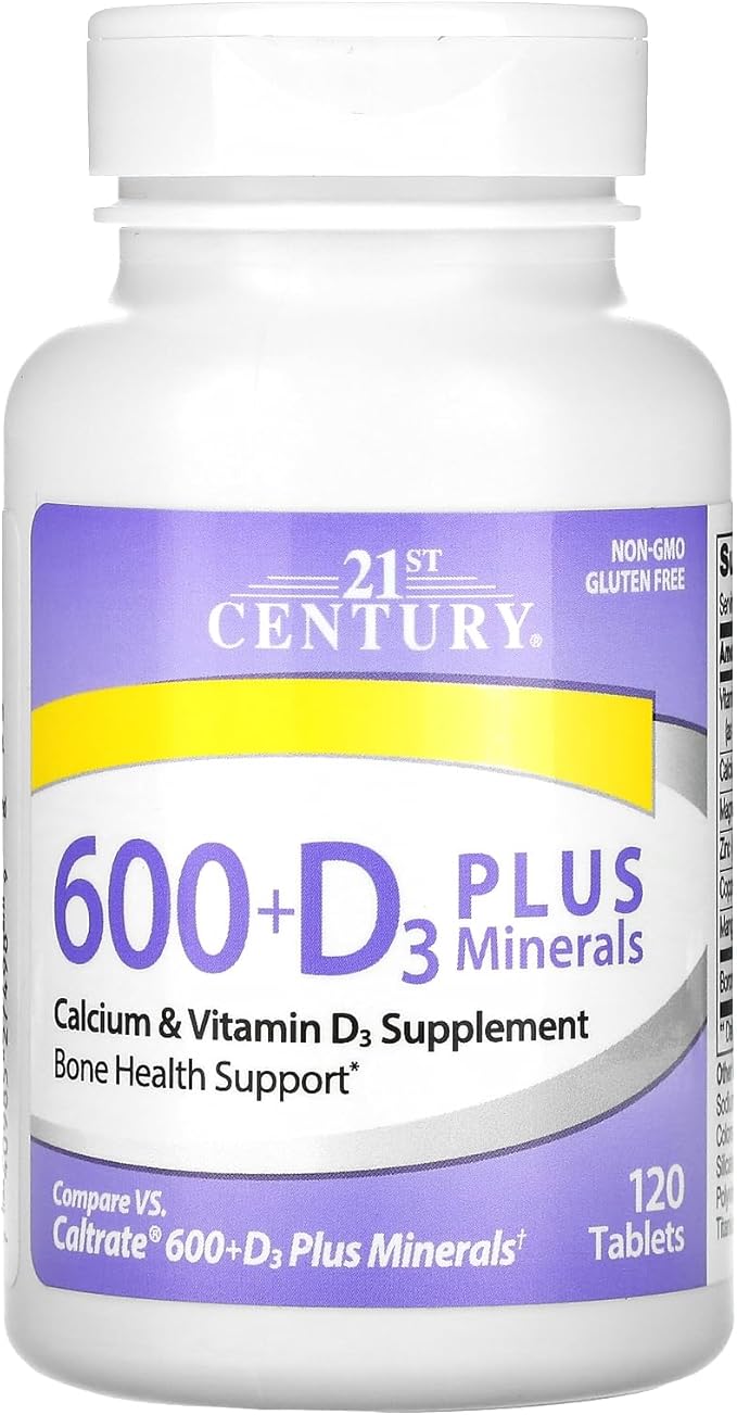 21st Century Calcium 600 Plus D Plus Minerals Caplets, 120Count (27498)