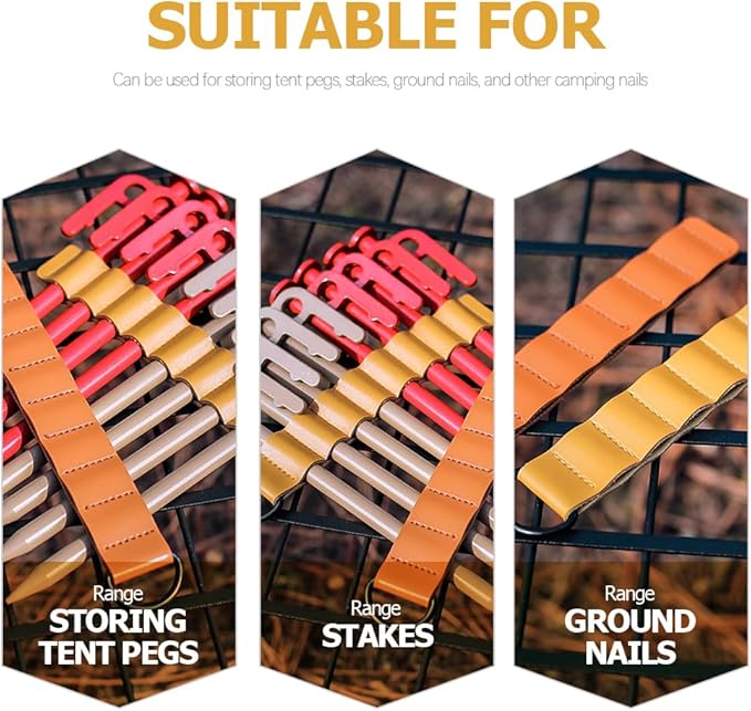 Beavorty 2pcs Nail Chain Storage Bag Outdoor Tent Camping Accessories Outdoor Camping Accessories Tent Nail Storage Bag Tent Pegs Chain Tent Stakes Organizer Portable Tent Sleeve Hook up