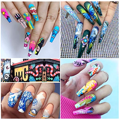 SAVILAND Gel Paint Kit: Gel Nail Polish Kit 12 Colors Soak Off Gels Polish Set with 15 pcs Painting Drawing Nail Brush Pen for Nail Art Design & Nail Salon