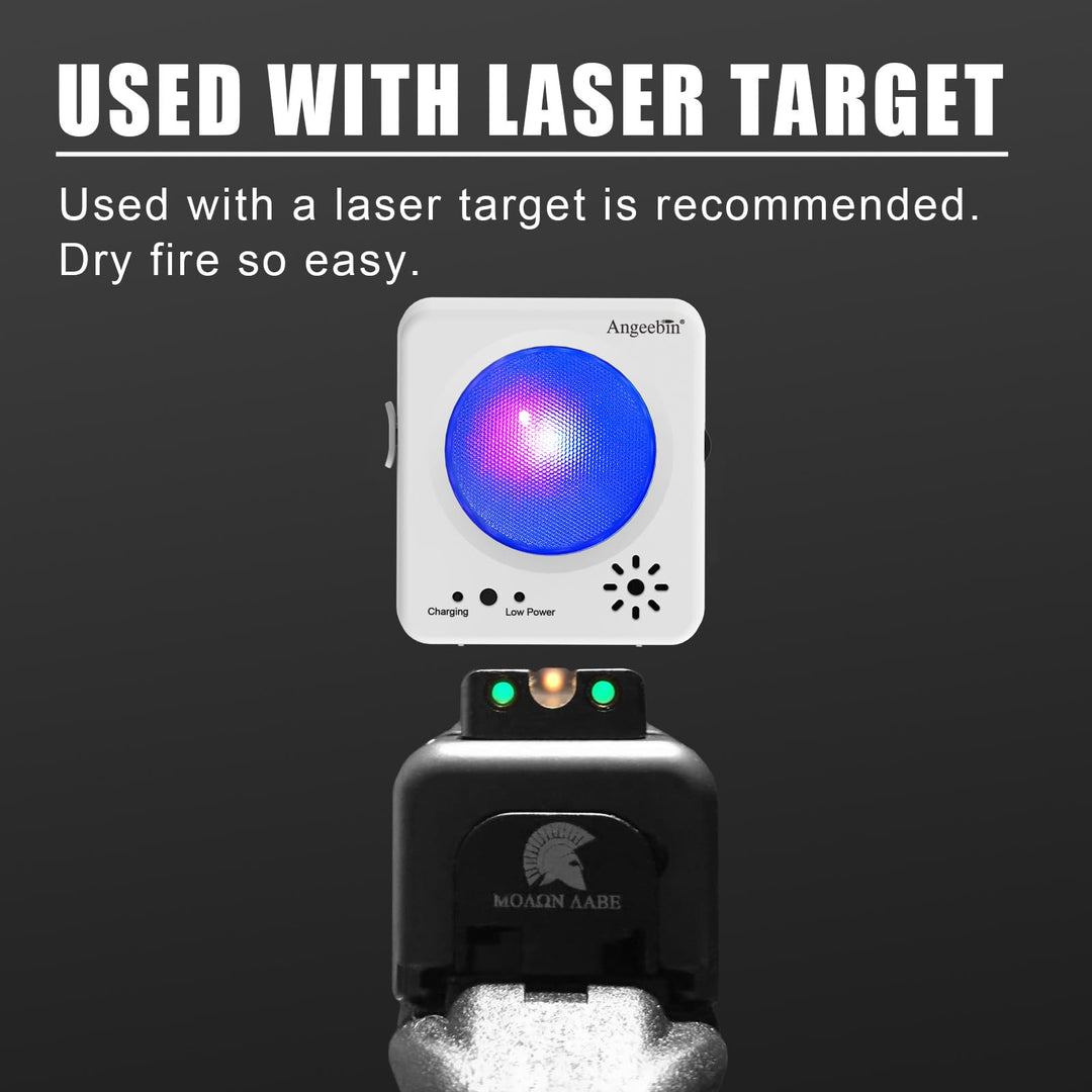 Angeebin Laser Training Cartridge for 45ACP,40S&W,380ACP,9MM Suitable for Dry Fire Training and Boresighting Sight, Red Laser Bullet with Spare Accessories (45acp)