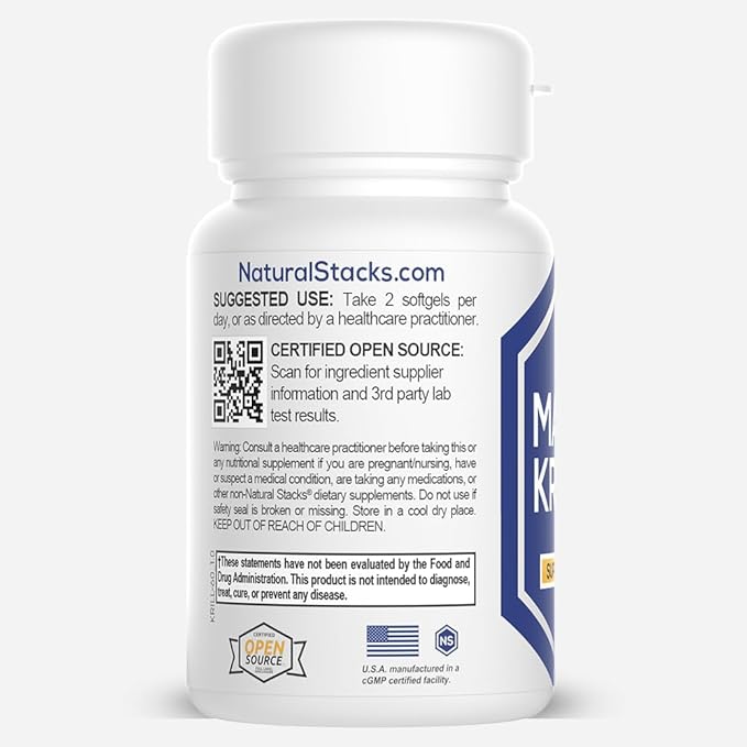 Antarctic Krill Oil Supplement - DHA EPA Omega 3 Supplement with Antioxidant Astaxanthin - Omega 3 Fish Oil to Support Brain, Heart & Joint Health - 60 Krill Oil SoftGels