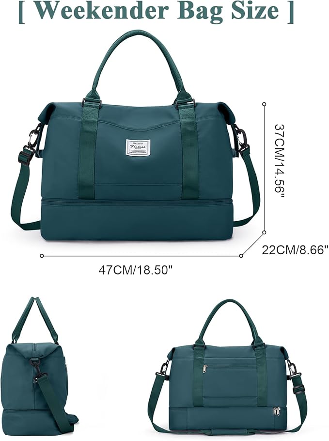 Travel Duffel Bag,Sports Tote Gym Bag,Shoulder Weekender Overnight Bag for Women