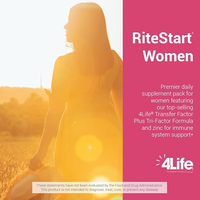 4Life RiteStart Women - Daily Nutritional Pack Supports Immune System Health - Daily Supplement Formula with Zinc, Vitamin C, Biotin, Iron, and Selenium - 1 Box (30 Packets)