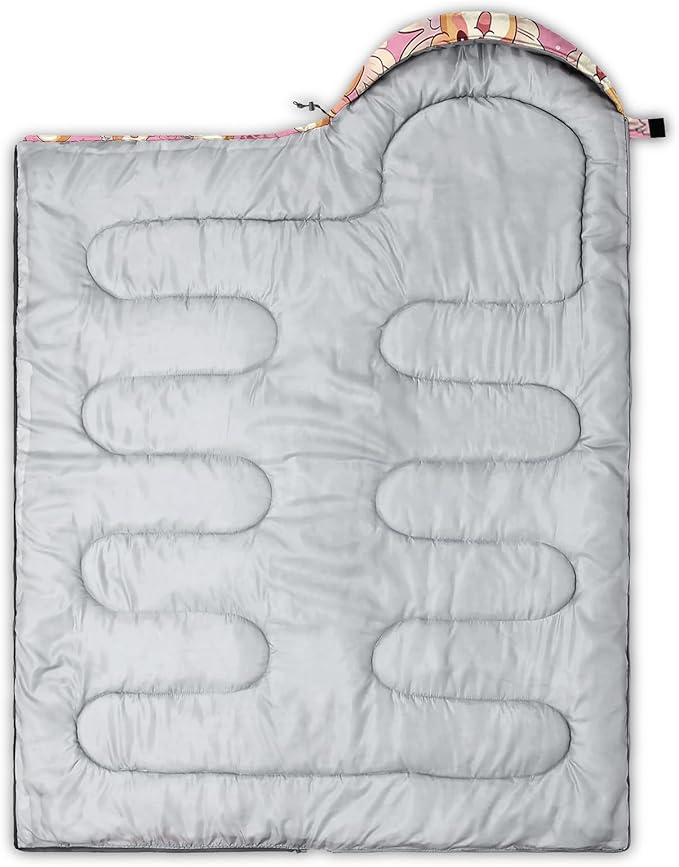 AILONEN Cartoon Fox Camping Sleeping Bag for Boys Girls Adults,Lightweight & Waterproof,3 Season Warm & Cold Weather,Portable,Kawaii Fox Printed Sleeping Bag,Traveling,Camping,Hiking