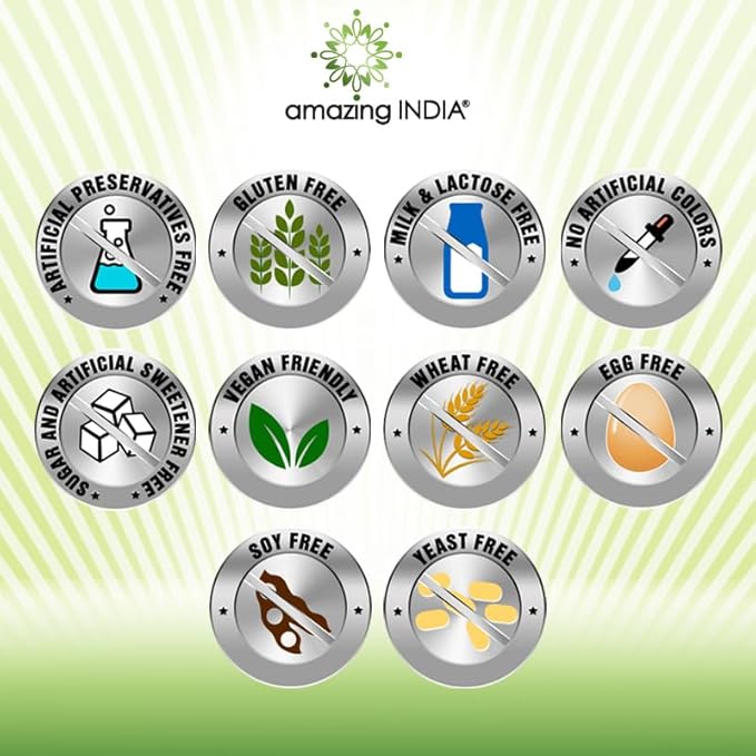 Amazing India Turmeric Curcumin 1000 Mg Per Serving | 120 Veggie Capsules Supplement | Blend of Turmeric Powder & Turmeric Extract | Non-GMO | Gluten Free | Made in USA