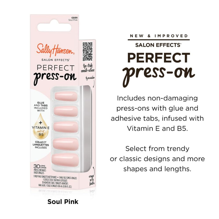 Sally Hansen Instant Cuticle Remover | Aloe & 30 Soul Pink Press-On Nails