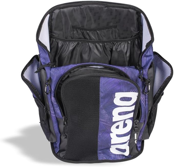 ARENA Spiky III Backpack 45 Swimming Athlete Sports Gym Rucksack Large Training Gear Equipment Swim Bag for Men and Women, 45 Liters, Team Energy Plum