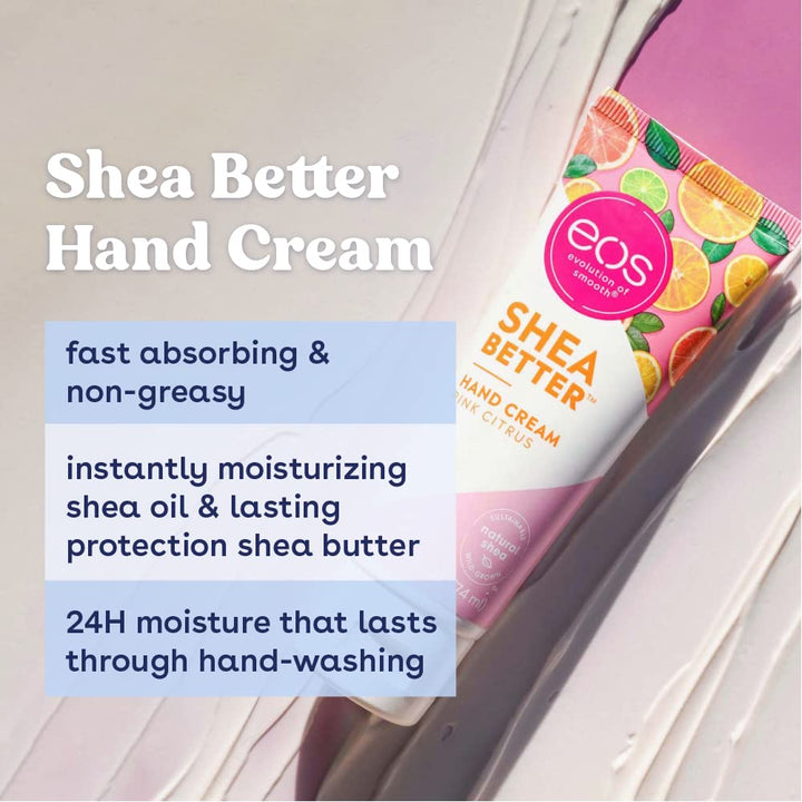 EOS Shea Better Hand Cream – Coconut Lotion for Instant Hydration | 2.5 oz (Pack of 2)