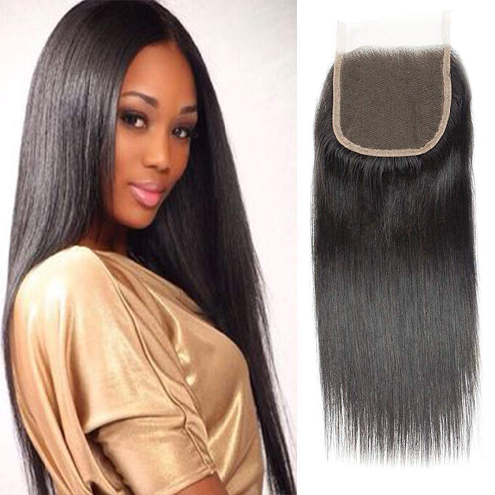 Selina Lace Closure 4X4 Closure Brazilian Straight Lace Closure Lace Closure Human Hair Lace Closure Free Part Natural Hair Colo