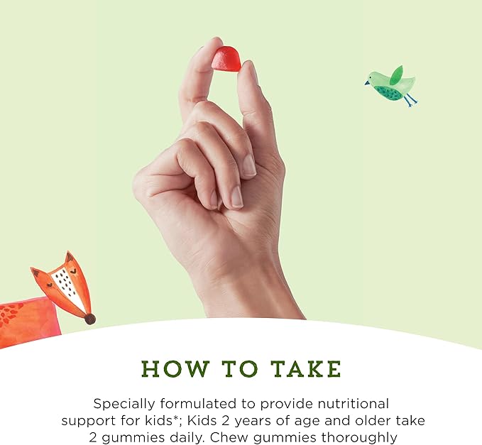 Amazon Brand - Mama Bear Organic Kids Multivitamin, 60 Gummies, 1 Month Supply (Packaging May Vary), Berry, Cherry & Orange (Pack of 2)