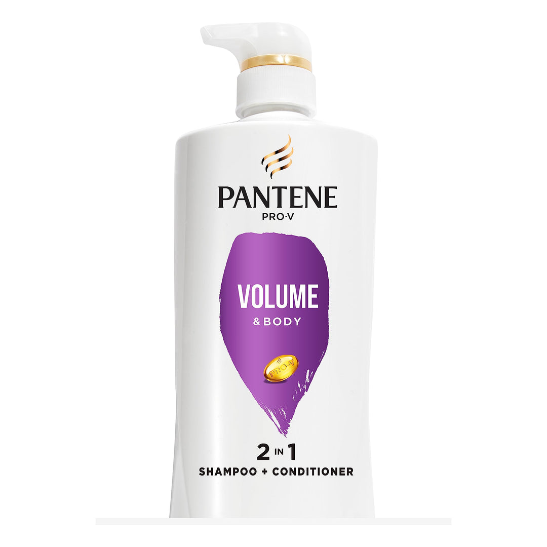 Pantene Pro-V Volume & Body 2 In 1 Shampoo & Conditioner,17.9 Fl Oz Pump Bottle