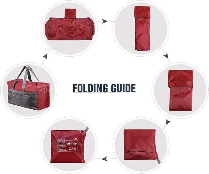 REDCAMP Foldable Travel Bag, Large Sports Bag, 75L/96L/100L, Lightweight Waterproof Tote Bag