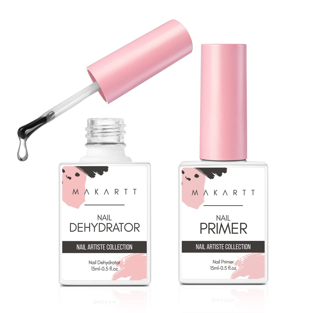 Makartt Nail Dehydrator And Primer Set, Acid Free Air Dry Professional Long-Lasting Nail Prep Primer For Acrylic Nails Powder Uv