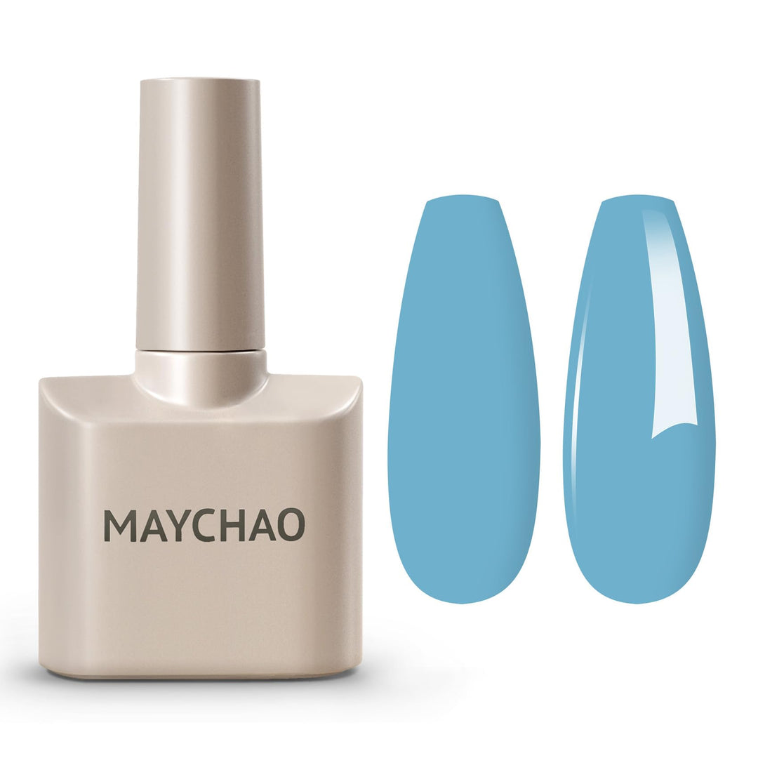 Maychao 15Ml Gel Nail Polish 1Pc Deep Sky Blue Gel Polish Soak Off Uv Led Nail Polish Nail Art Starter Manicure Salon Diy At Hom
