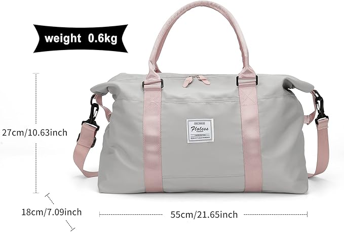 Travel Duffel Bag,Sports Tote Gym Bag,Shoulder Weekender Overnight Bag for Women