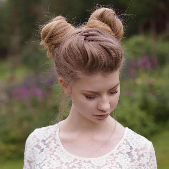 10 PCS Hair Bun Maker for Women Lazy Hair Curler Bun Clips Easy Magic Snap Roll Sponge Bun Donut Hair Maker for Women With Hair Ties (White)
