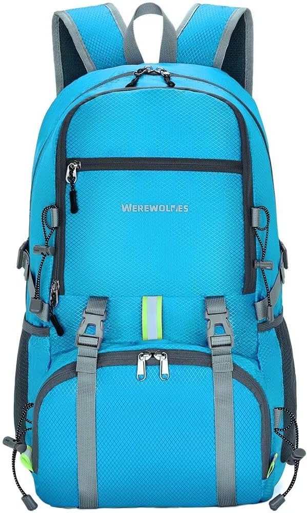 WEREWOLVES 20/35L Lightweight Hiking Backpack, Ultralight Water Resistant Packable Daypack for Women Men