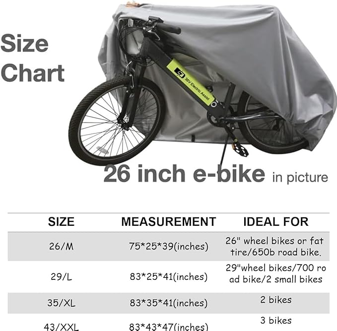 Bicycle Covers Transport. Waterproof Heat Resistant. Ideal As Ebike Cover Or Rain Cover. With Large Mesh Bag For Traveling.M