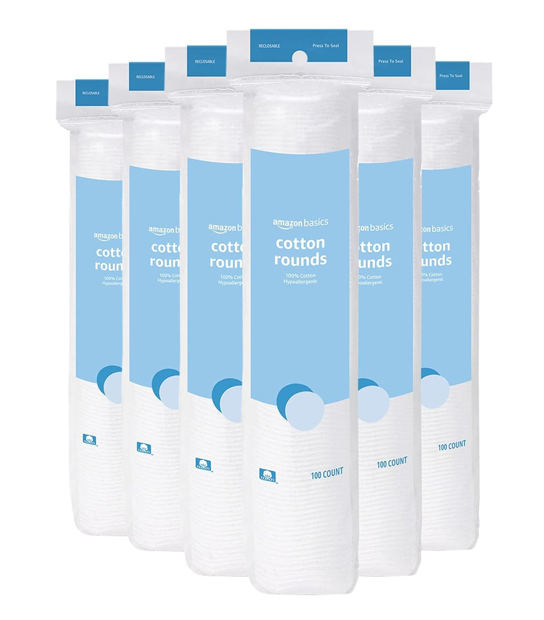 100% Cotton Hypoallergenic Makeup Removal Rounds | 600 Count | Eco-Friendly