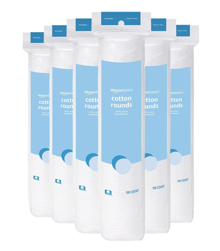 100% Cotton Hypoallergenic Makeup Removal Rounds | 600 Count | Eco-Friendly