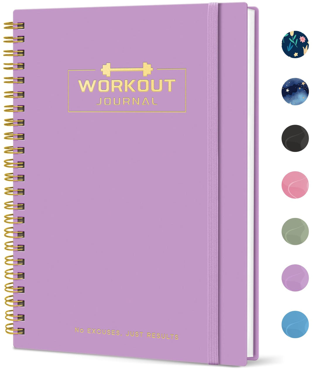 Fitness Workout Journal for Women & Men, A5(5.5" x 8.2") Workout Log Book Planner for Tracking, Progress, and Achieving Your Wellness Goals - Purple