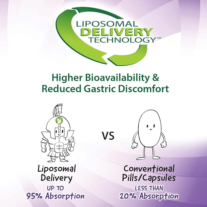Aurora Nutrascience Mega-Liposomal Liquid Glutathione, Immune & Antioxidant Gut Health Support Supplement, 750 mg per Serving, Non-GMO, Sugar-Free, 10 Single Serve Packets