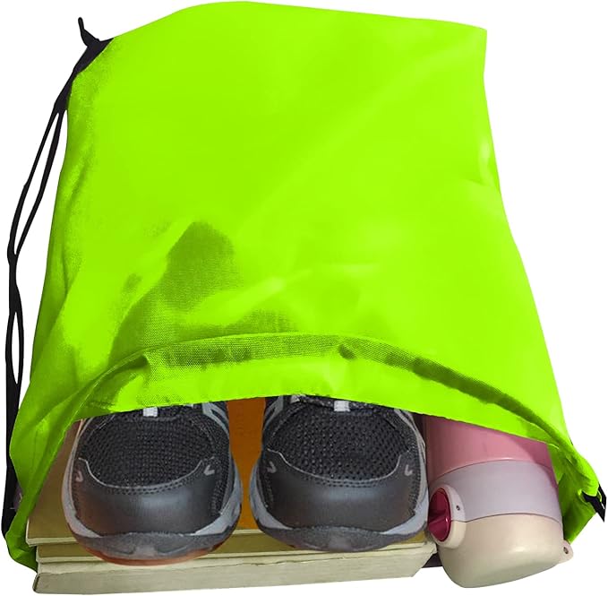 Drawstring Backpack Bulk 70Pcs String Backpack Drawstring Bags Cinch Bag Sackpack for Men Women Gym(Light Green)