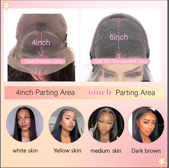 13x6 Lace Front Wigs Human Hair 28 Inch Straight HD Transparent Lace Front Wigs Human Hair Pre Plucked Natural Color 180 Density With Baby Hair for Women