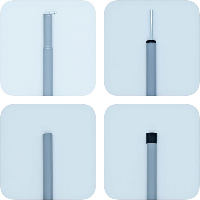 Adjustable Tent Poles Steel Rods for Tarp Canopy Camping Replacement Set of 2 (Black)