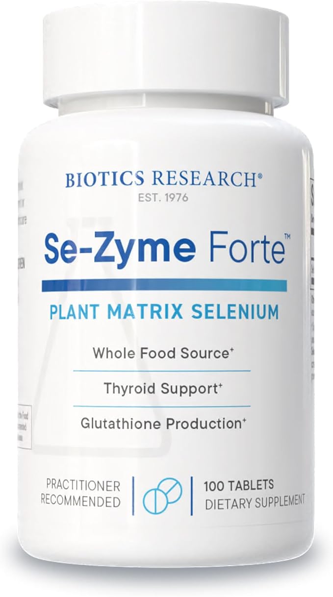 Biotics Research Se-Zyme Forte™– Whole Food Selenium Source, Thyroid Gland Function, DNA Production, Cognitive Health, Potent Antioxidant, 100 Tablets