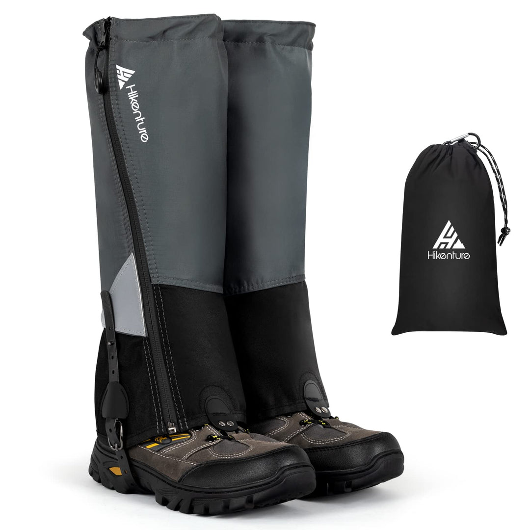 Hikenture Gaiters for Hiking Waterproof, Leg Gaiters with Upgraded Zipper Design, Lightweight Shoe Gaiters for Men Women, Dirt-Proof Ripstop Hiking Gaiters, Breathable Boot Gators for Hunting