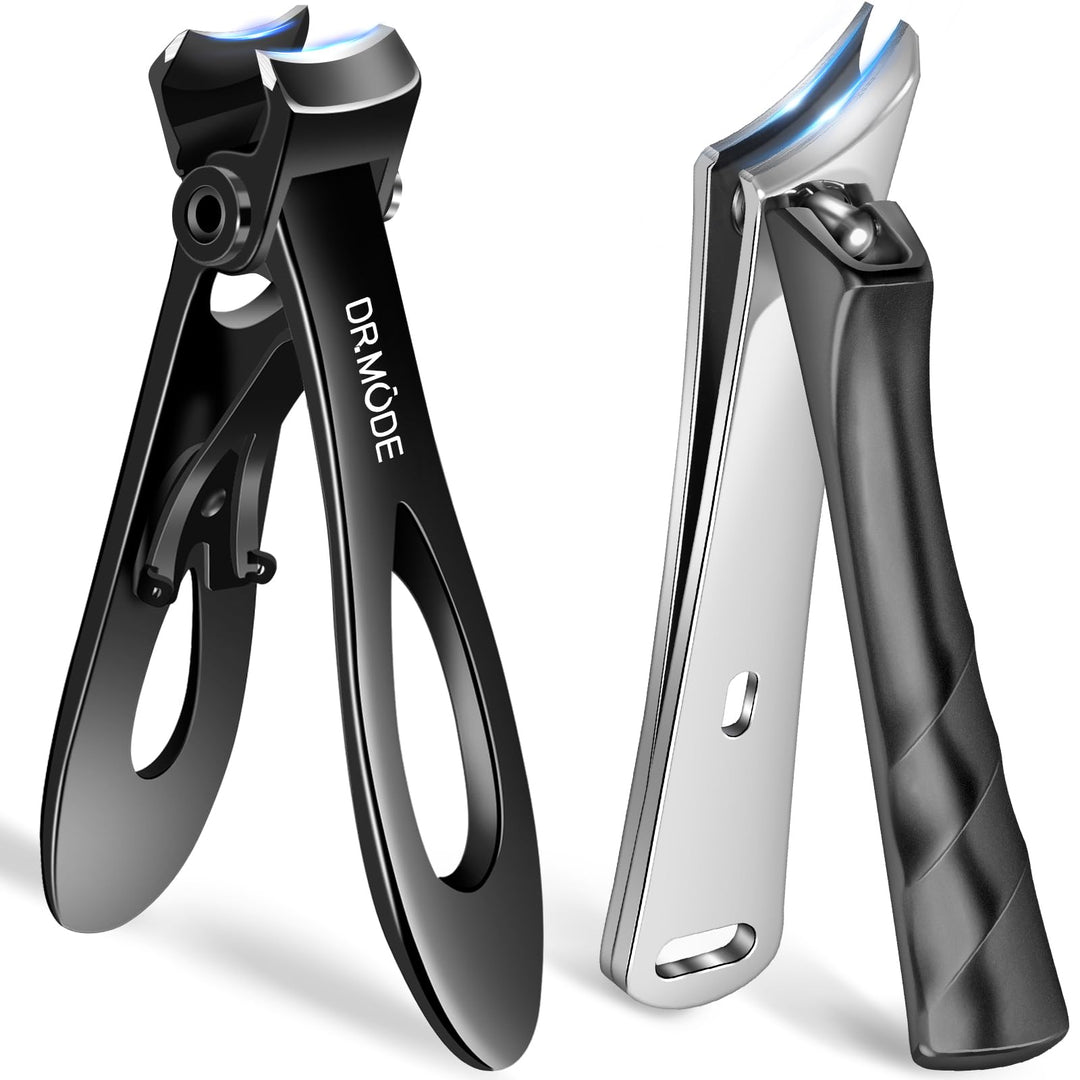 Toenail Clippers for Thick Toenails for Seniors, DRMODE Upgrade Slanted Curved Nail Clippers for Men Thick Ingrown Nails with Wide Opening, Heavy Duty Fingernail Toenail Clipper Cutter Trimmer