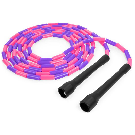 BuyJumpRopes Beaded Jump Rope - Segmented Skipping Rope for Kids - Durable Outdoor Beads