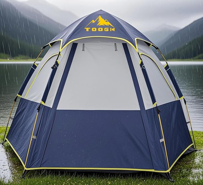 Camping Tent with Instant Setup, 2/3 Person Weatherproof Tent Easy Quick Set Up in 60 Seconds with Rainfly Backpack Tent for Family Camping & Hiking, Upgraded Ventilation,Center Height 66-inch
