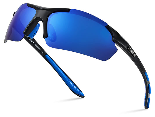 Xagger Polarized Wrap Around Sport Sunglasses for Men Women UV400 Baseball Softball Running Cycling Glasses