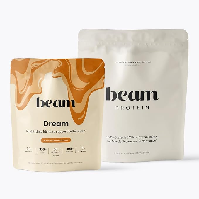 Beam Dream Sleep Powder, Sleep Aid Grass Fed Whey Protein Powder