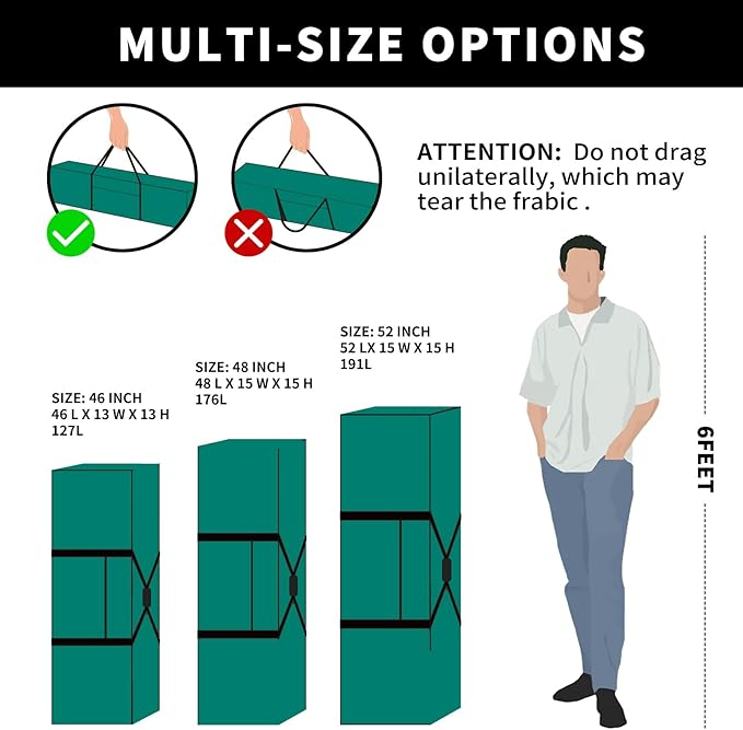 48 Inch Travel Duffle Bag Extra Large Sport Equipment Duffel Bags with 2-way Lockable Zippers (Green)