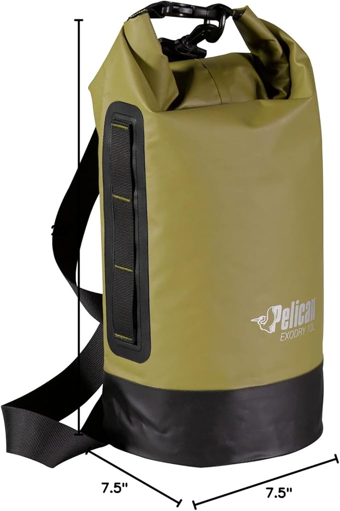 Pelican Waterproof Dry Bag 10L/20L/30L - Reflective - Exodry - Waterproof - Keeps Gear Dry for Kayaking, Beach, Rafting and Fishing
