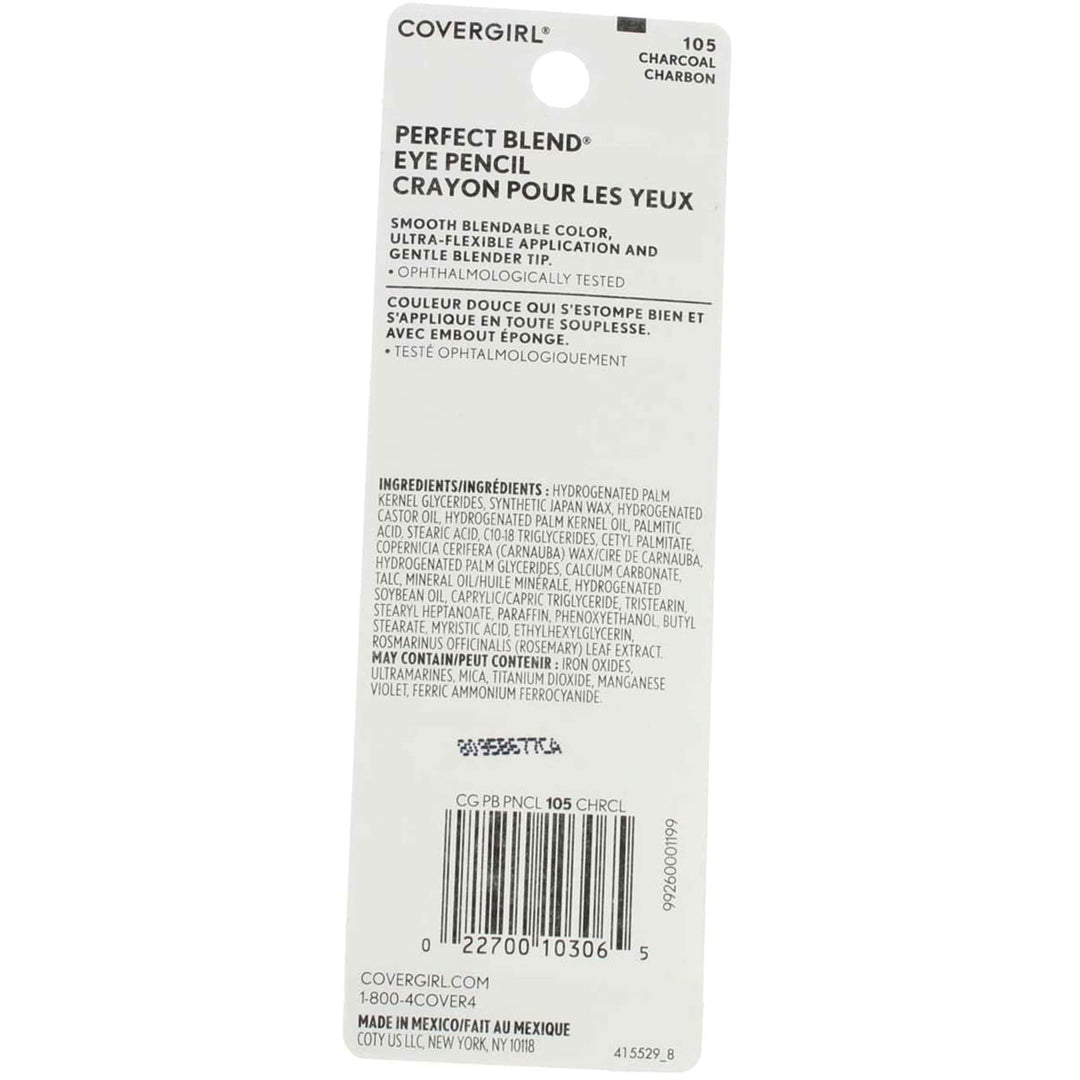 Cover Girl 10306 105chrcl Charcoal Perfect Blend Eyeliner Pencil