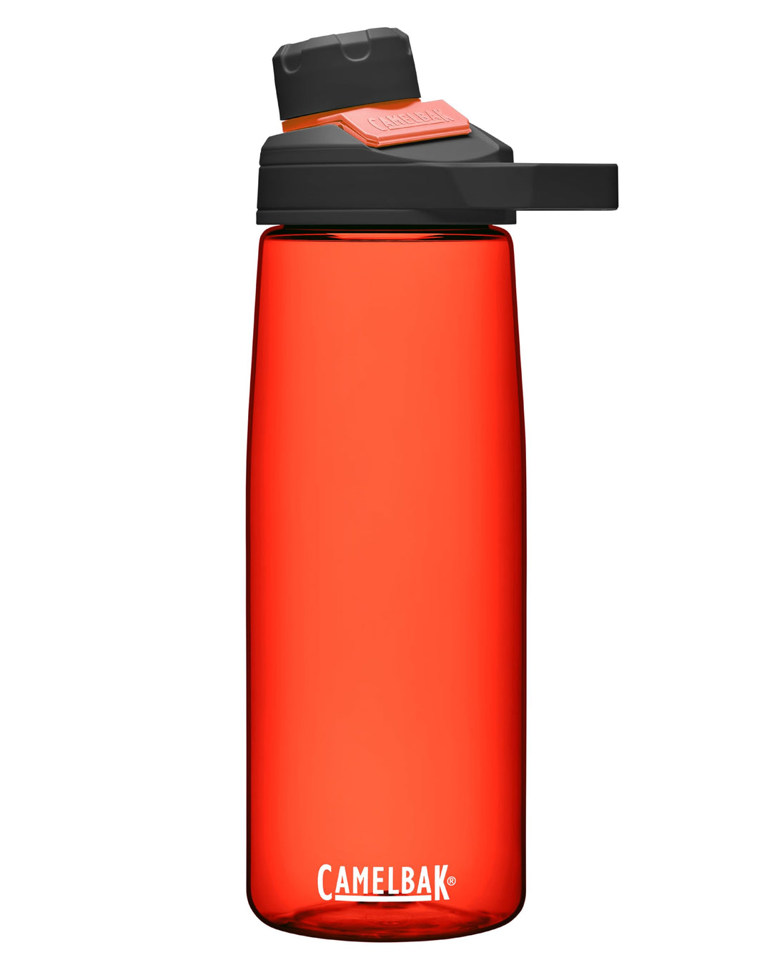 CamelBak Chute Mag BPA Free Water Bottle with Tritan Renew - Magnetic Cap Stows While Drinking, 25oz, Fiery Red