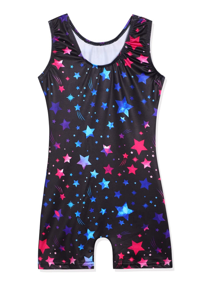 DAXIANG Gymnastics Leotards for Girls Gymnastics Outfit Dance Unitard Black Stars 3-4Y